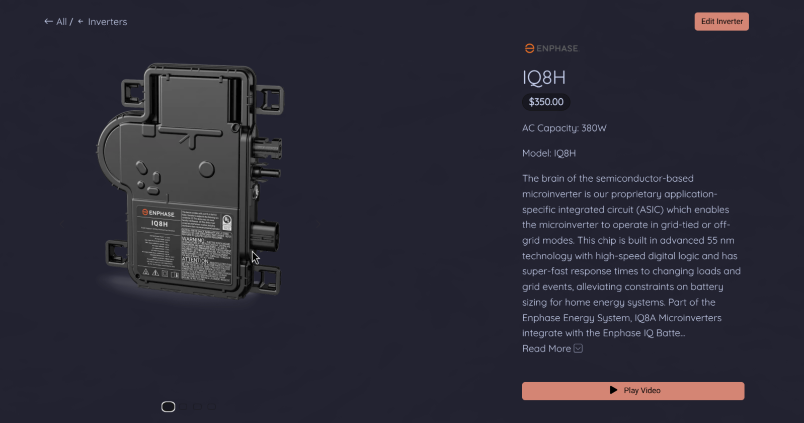 Product catalog view